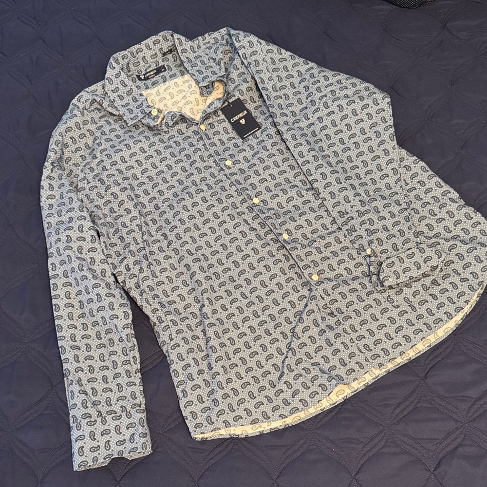Cremieux Blue Paisley Dress Shirt